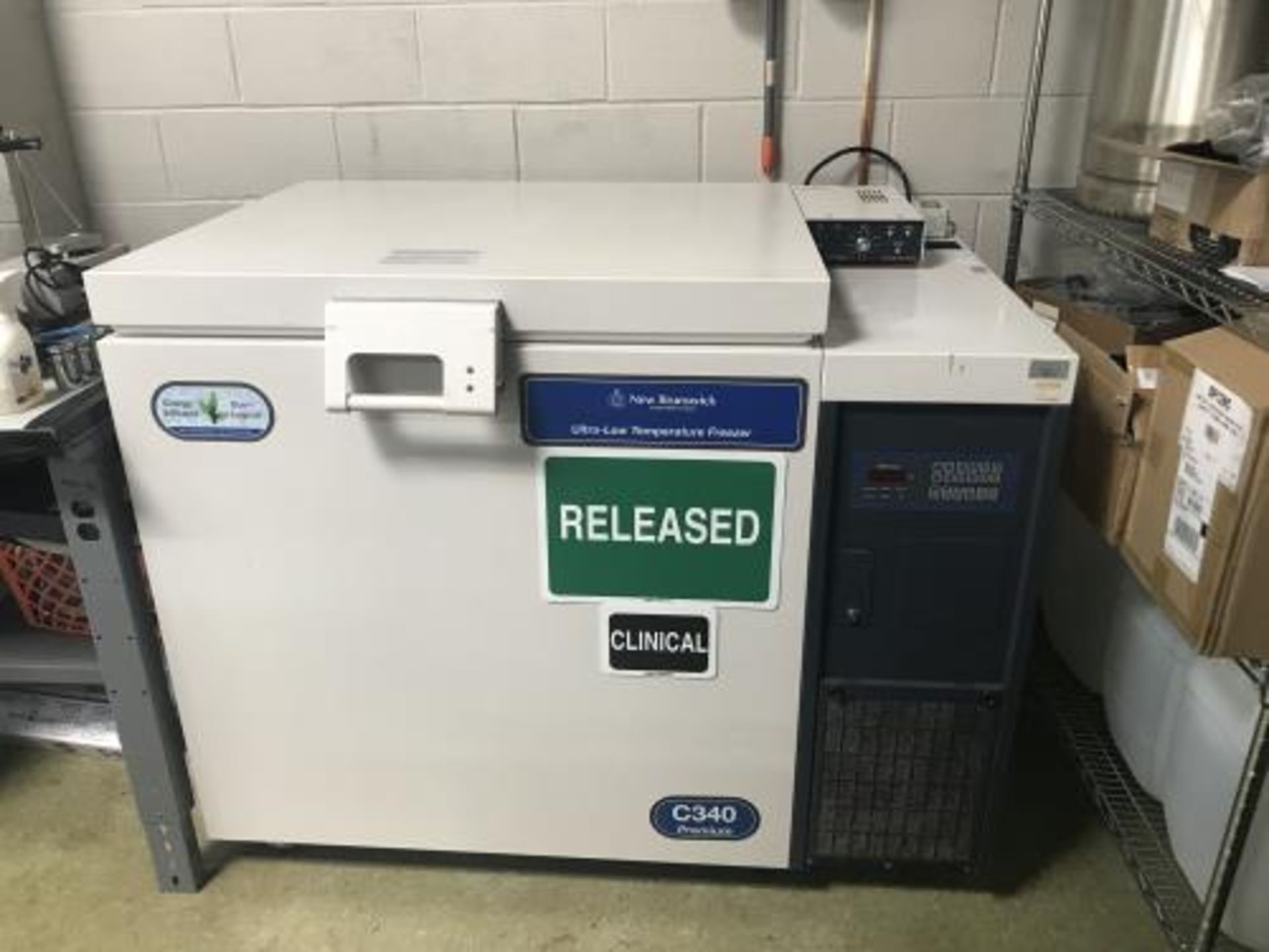 Used-New Brunswick Ultra Low Temp Freezer Model C340. Temp range: -50 to -86 Degrees C