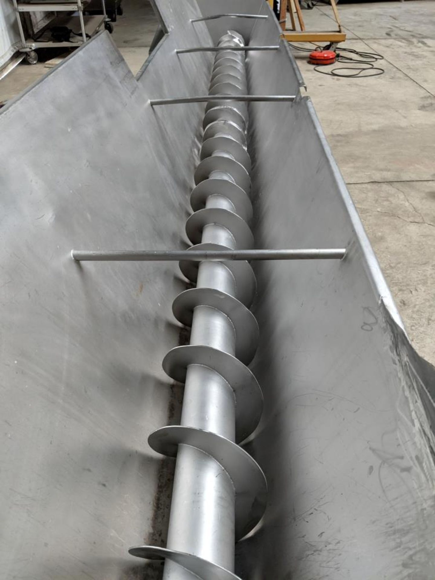 Wolfking Sanitary Screw Conveyor, Stainless Steel, Horizontal. Approx 9" diameter x 168" long screw - Image 5 of 15