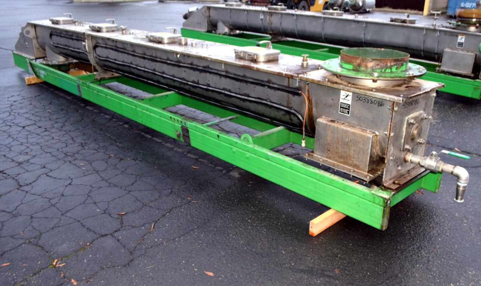 Used- KWS Mfg Ribbon Style Conveyor, 304 SS. Approx 14" diam x 3" pitch x 172" long ribbon screw - Image 6 of 13