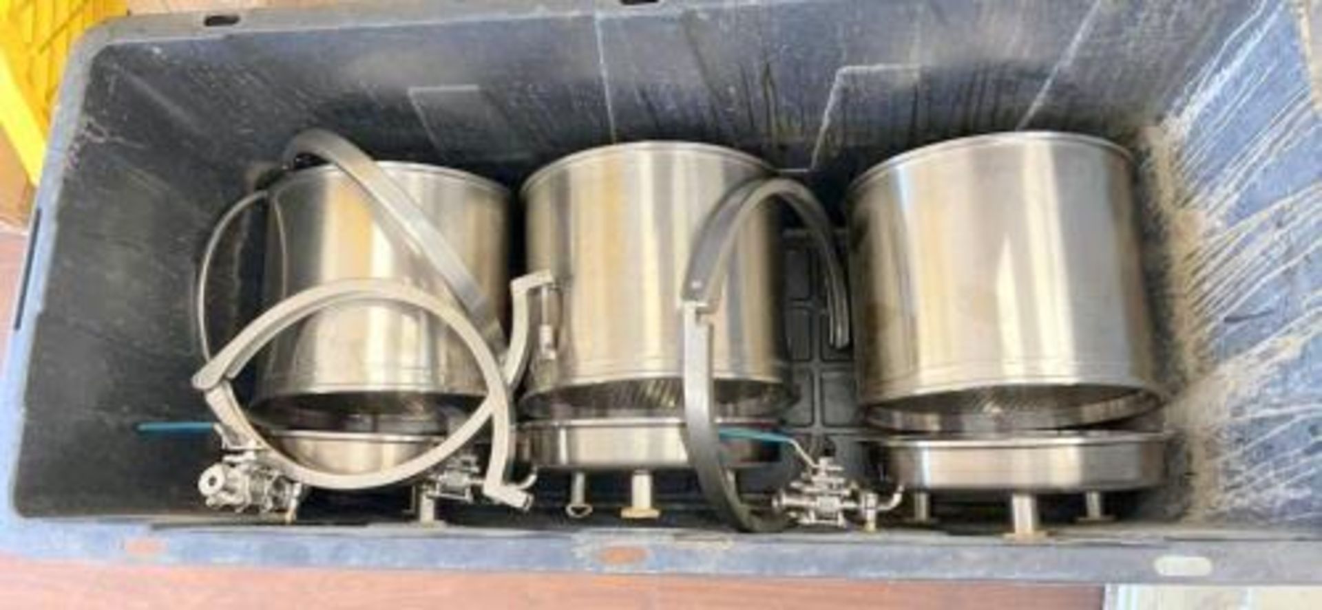 Used-Lot of (5) SS Winterization Filtration Systems, with Ball Valve and Ring to hold Filter Paper - Image 6 of 8