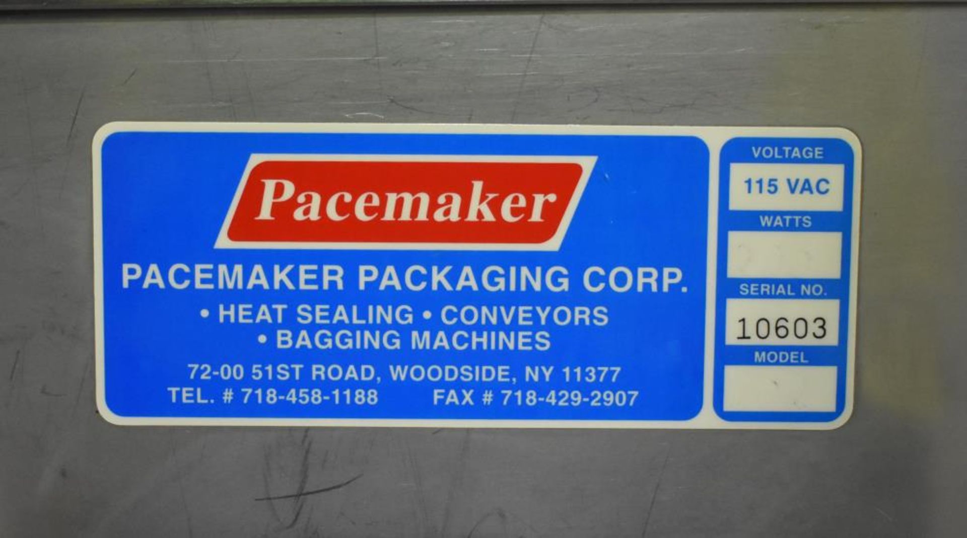 Used- Pacemaker Unibagger Bag Loading & Sealing System. Rated up to 30 bagged/sealed packages/minute - Image 15 of 15