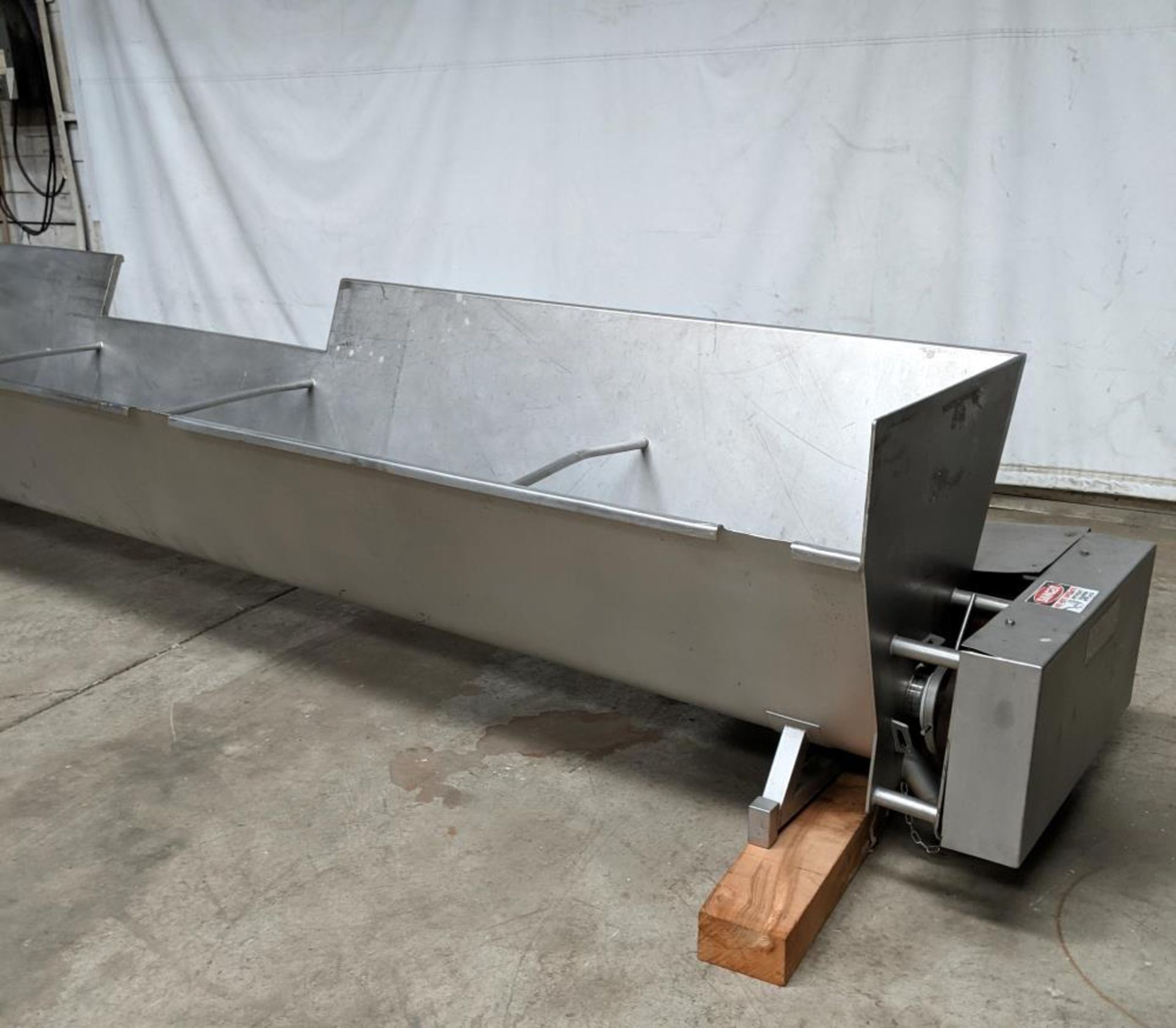 Wolfking Sanitary Screw Conveyor, Stainless Steel, Horizontal. Approx 9" diameter x 168" long screw - Image 2 of 15