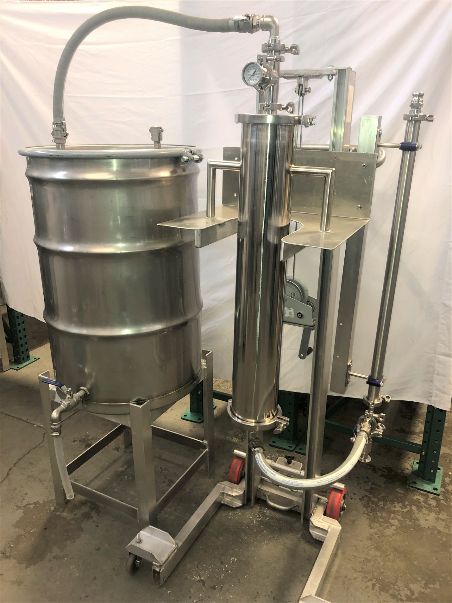 Used/Refurbished-CRCfilters Ethanol Dehydration System EDH-25. 25lb capacity 55 gal collection drum.