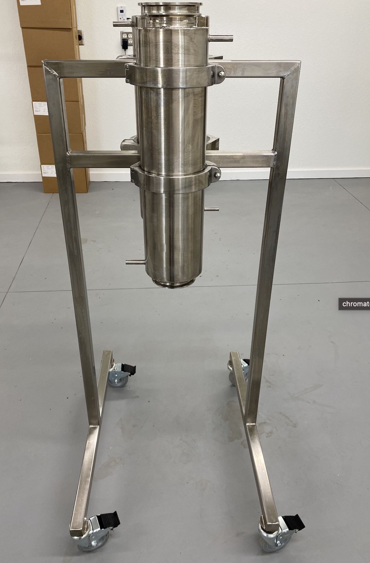 Used- Custom Pinnacle Stainless Chromatography/Filtration System. Comes with all clamps, gaskets etc - Image 2 of 3