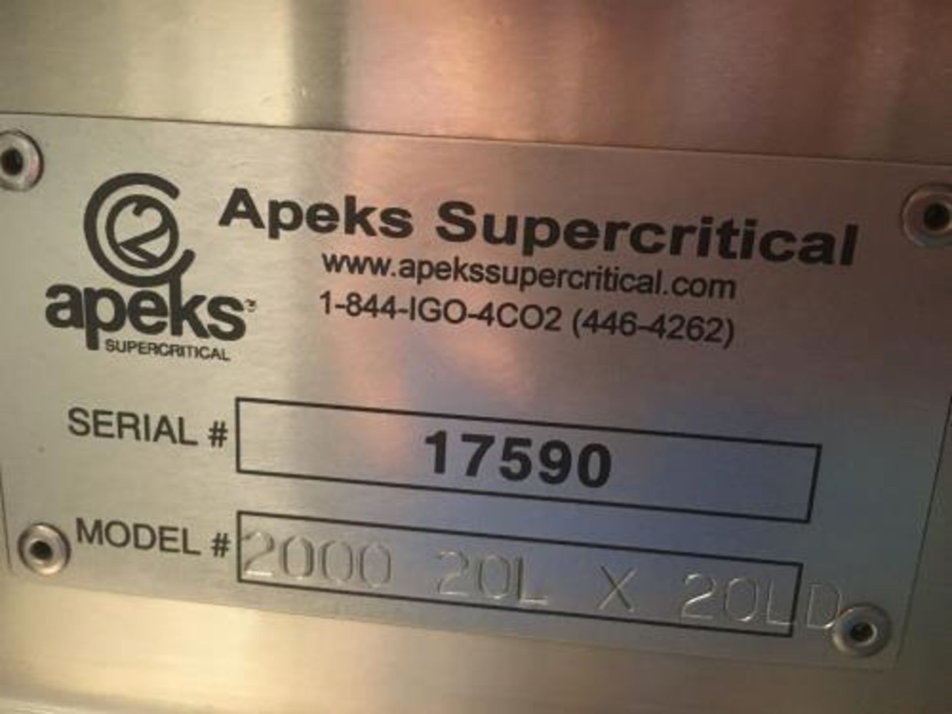Used-Apeks "Transformer" Subcritical & Supercritical CO2 Extraction System, Model 2000 20L X 20LD - Image 14 of 14
