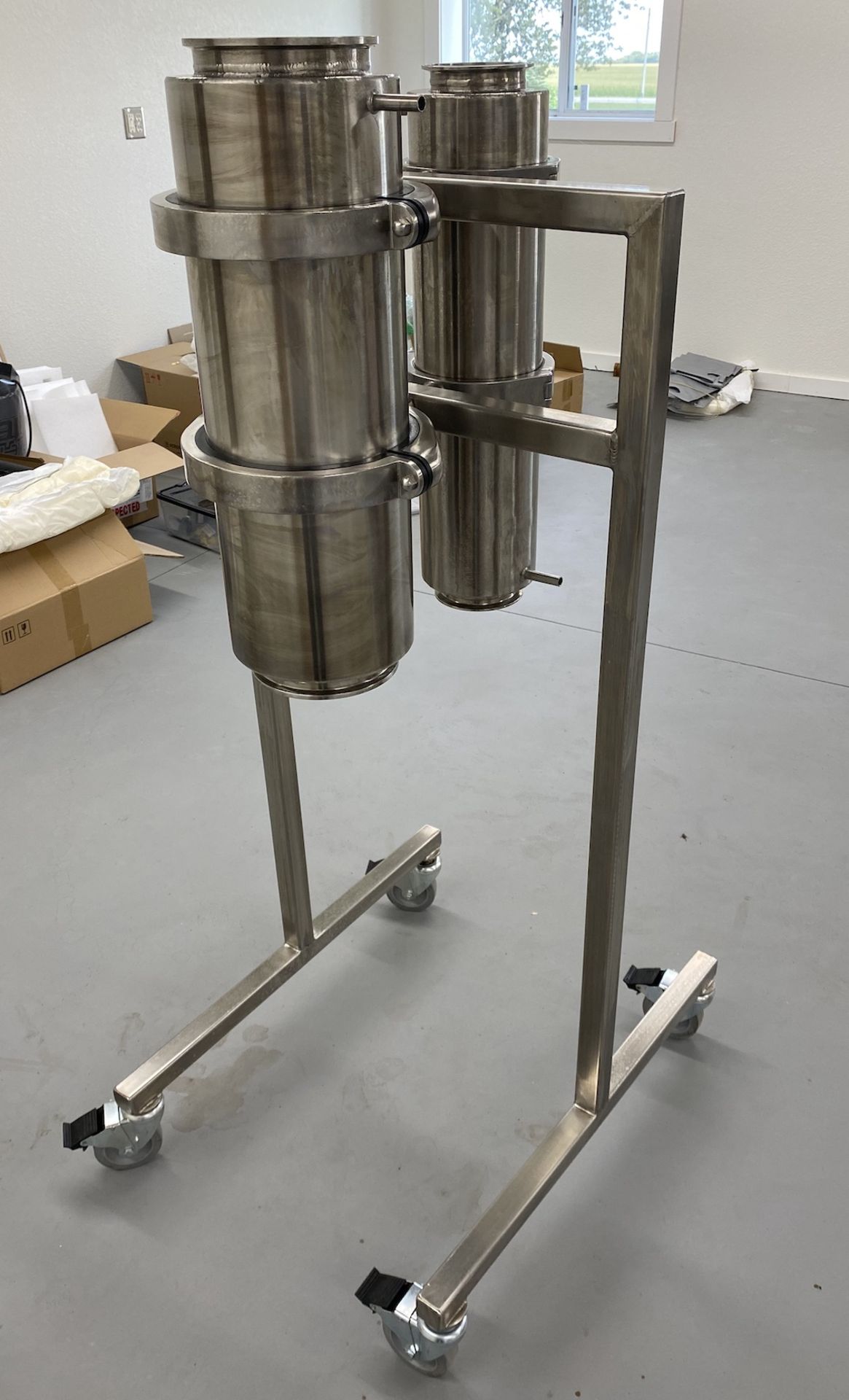 Used- Custom Pinnacle Stainless Chromatography/Filtration System. Comes with all clamps, gaskets etc