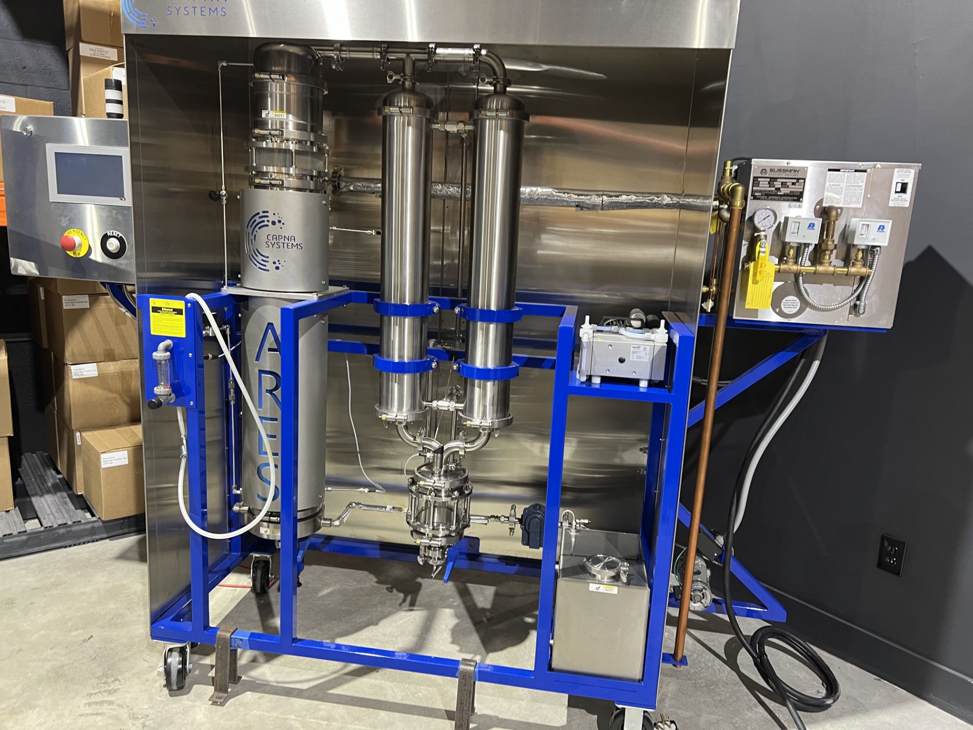 Used-Capna Systems ARES Extraction System. Model ARES. Reduces at 100 L/hr at 95%-99% Efficiency