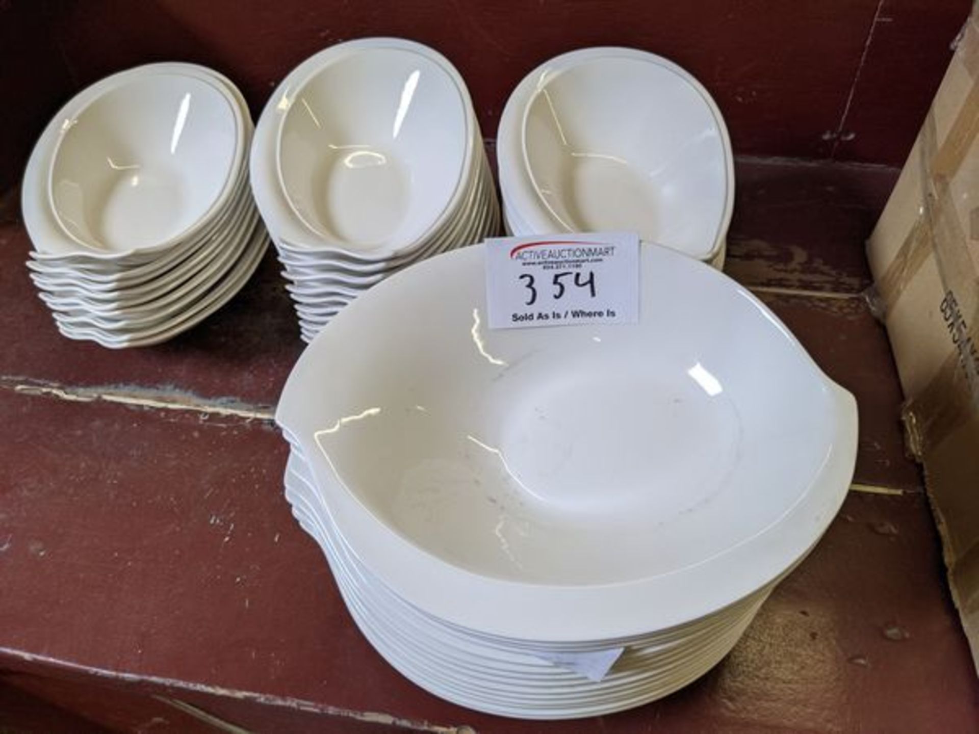 Lot of Assorted White Bowls