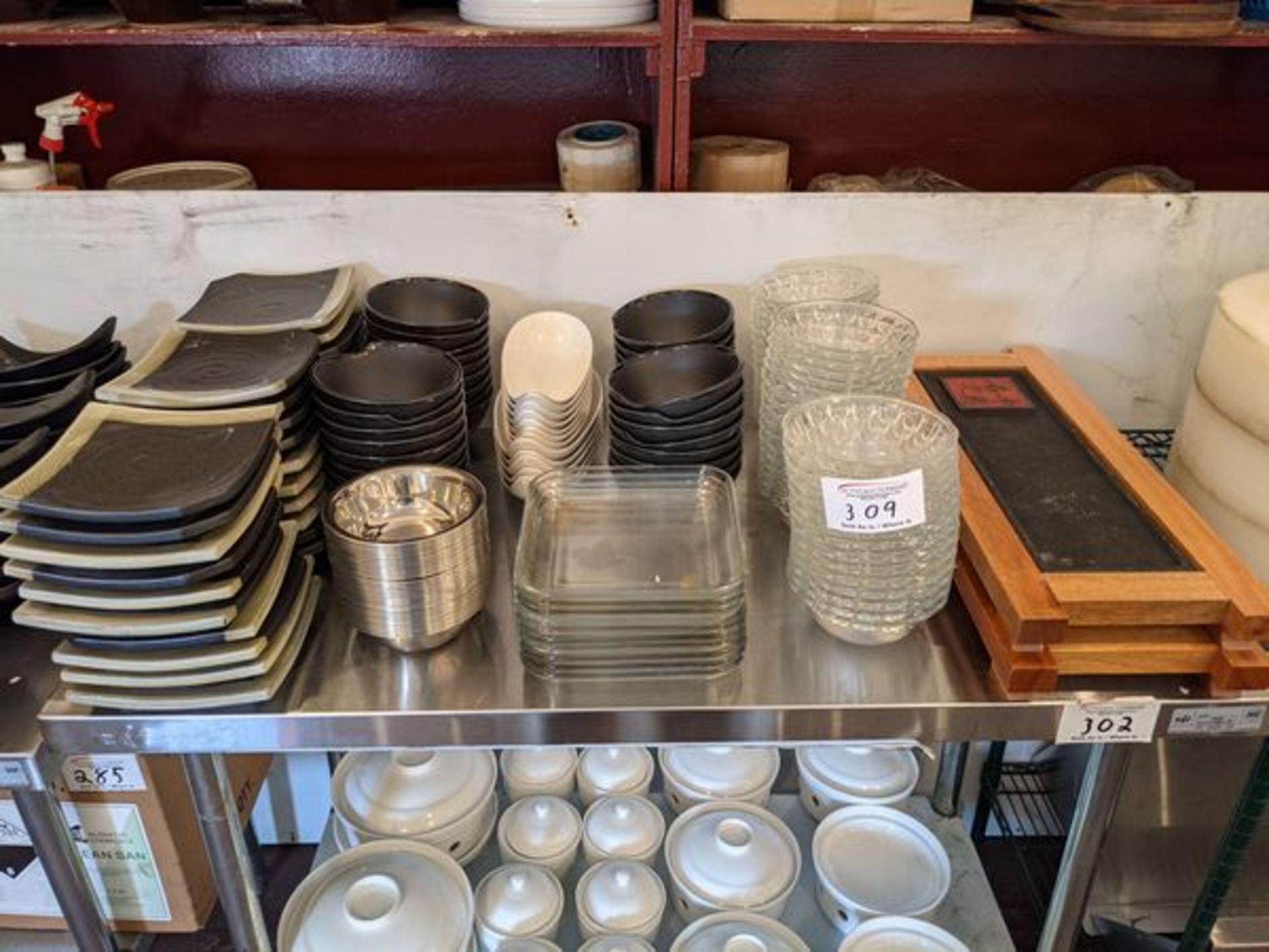 Table Lot of Assorted Dishware- Installed New in 2019 - Restaurant Never Opened