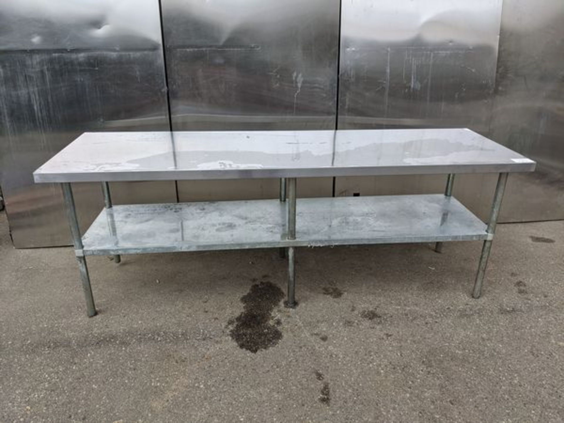 Approx.30 x 96 Two Tier Stainless Steel Work Table