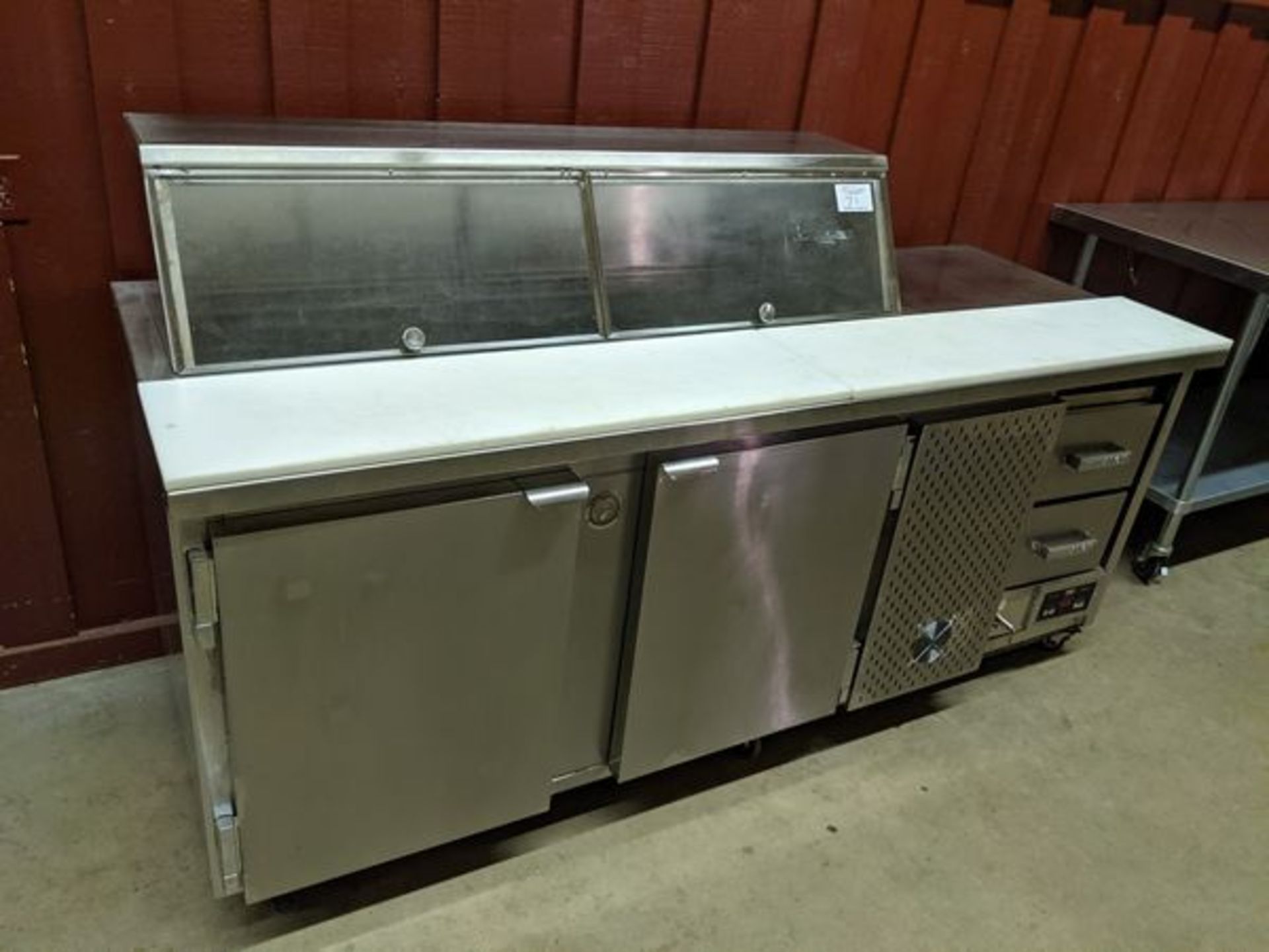 Quest 86" Prep Table with Winston Warming Cabinet