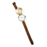 Rolex; a silver gentlemen's trench wristwatch,