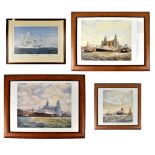 Fourteen various maritime prints to include David R Mason 'The Mir and the Kruzenshtern Racing for