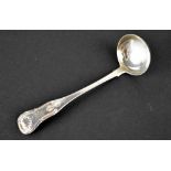 A George IV hallmarked silver sauce ladle, Edinburgh 1824, H.J. Hay (or J. Howden), approx 1.1ozt.