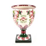 A boxed Wemyss commemorative centenary goblet 'Continuing the Wemyss tradition of commemorative