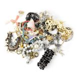 A quantity of costume jewellery to include cufflinks, earrings, etc.