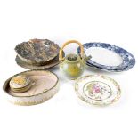 A quantity of Frank Buckley 'Nice' dinnerware to include serving plates, dinner plates, side plates,