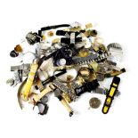 A quantity of wristwatches, parts, bracelets, etc.