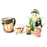 A small group of ceramics to include a Tony Wood Studio ware teapot in the form of a jockey,