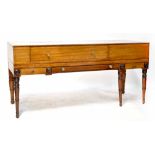 A Georgian inlaid mahogany sideboard converted from a square piano with rectangular top and base of