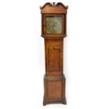 Ratcliff, Wrexham; an oak and mahogany cased eight-day longcase clock,