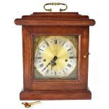A 20th century German Franz Hermle mahogany cased mantel clock,