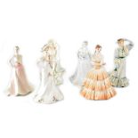 Six Coalport figures from the 'Ladies of Fashion' collection, 'Anthea', 'Serenity', 'Honour',