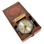 A 19th century William Wilton mahogany cased mining dial, a combined level,