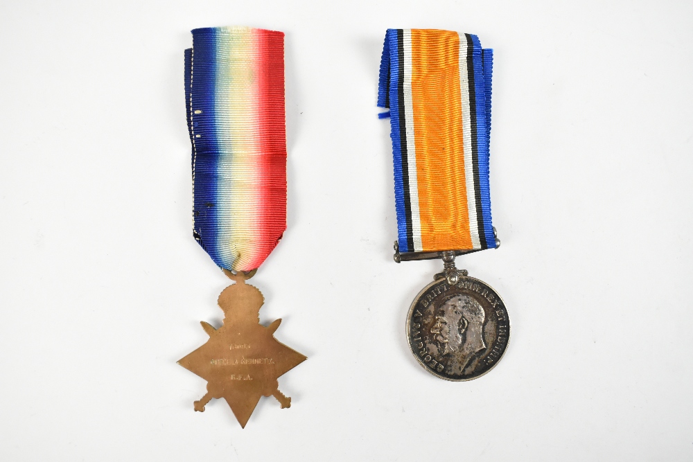 A World War I War Medal awarded to 200441 Gnr. G.R. Cobban. R.A. and a 1914 Mons Star awarded to - Image 2 of 5