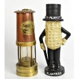 A modern cast iron ‘Mister Peanut Planters’ moneybox, height 27cm, together with a Cannock