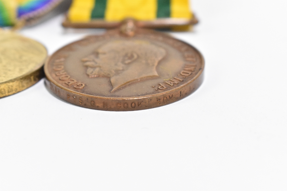 A WWI trio comprising War, Defence and Territorial War Voluntary Service Overseas Medals awarded - Image 4 of 10