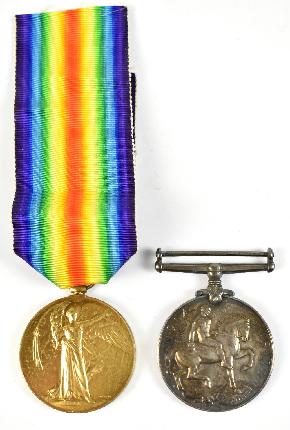 A World War I War and Victory Medal duo awarded to 1043 Dvr. A.H. Mayall R.A. (2).Additional