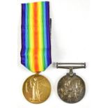 A World War I War and Victory Medal duo awarded to 1043 Dvr. A.H. Mayall R.A. (2).Additional