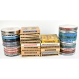 FILM/CINEMA & PROJECTION INTEREST; over thirty-five 16mm format film reels of mixed interest