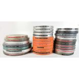 FILM/CINEMA & PROJECTION INTEREST; thirty 16mm and 9.5mm film reels of mixed interest including