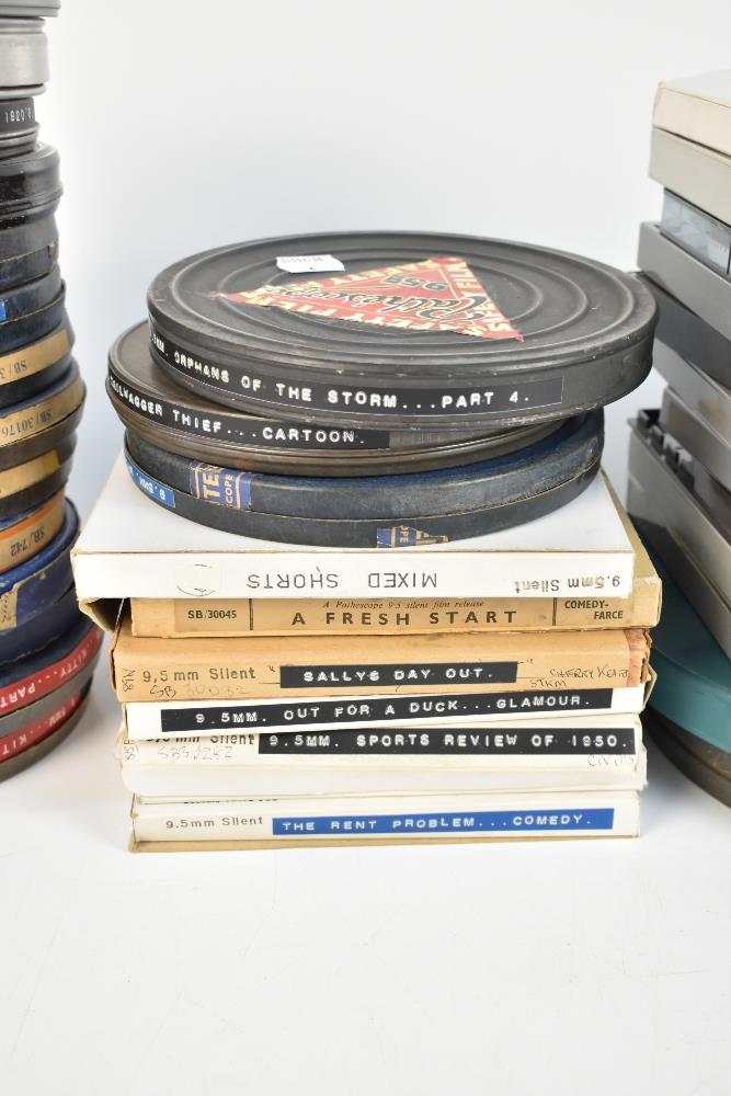 FILM/CINEMA & PROJECTION INTEREST; approximately fifty predominately 9.5mm format film reels of - Image 4 of 5