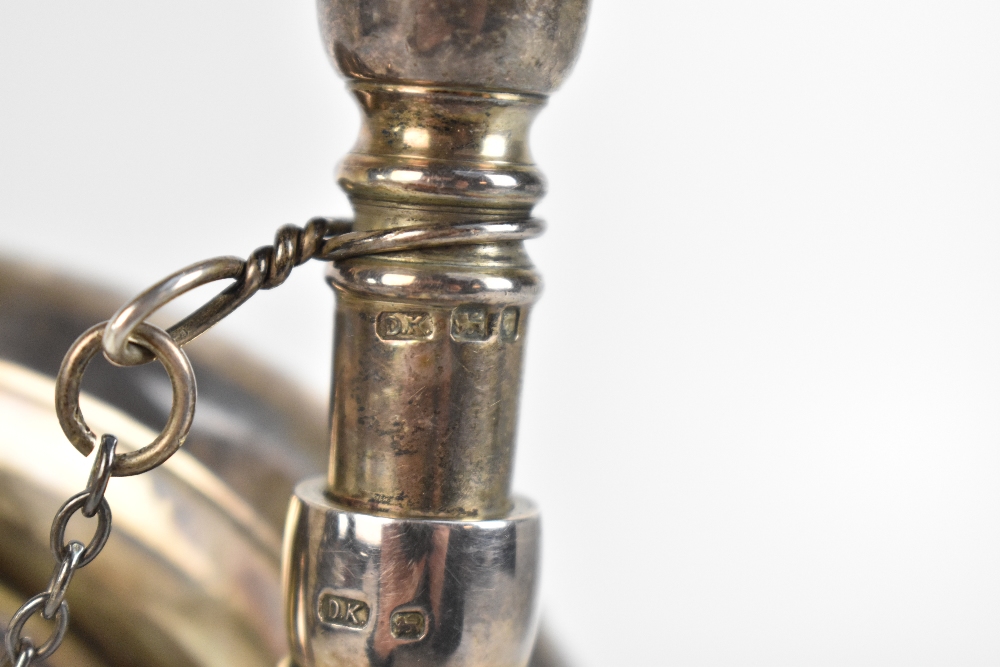 An unusual Elizabeth II hallmarked silver presentation bugle of typical form and size, inscribed ' - Image 6 of 8