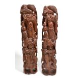 An identical pair of Chinese root wood carvings, height 59cm (2).Additional InformationMinor knocks,