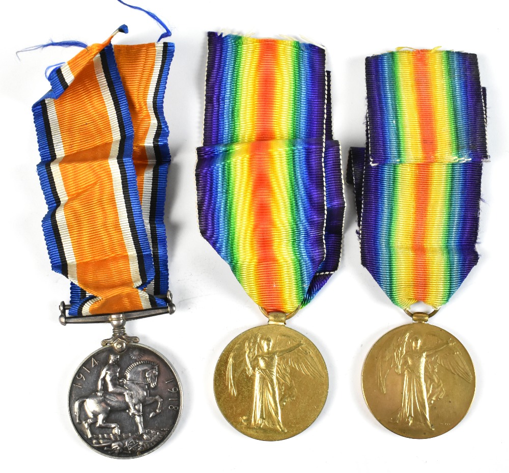 A World War I War and Victory Medal duo awarded to 38339 Pte. A. Wood L'Pool. R. and a single