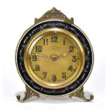 WEST END WATCH CO OF BOMBAY CALCUTTA, a sterling silver cased eight day easel back timepiece, the