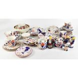 ALLERTONS; a collection of Gaudy Welsh tableware, including mugs, bowls, dishes, two tureens, etc,
