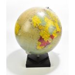 PHILLIPS; a library globe raised on Art Deco style plinth base, height 44cm.Additional