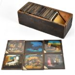 A group of magic lantern slides including Rip Van Winkle, topographical, etc. Additional