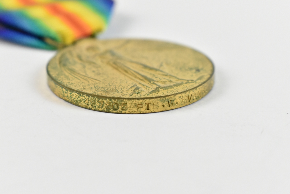 Six World War I Medals comprising a War and Victory duo awarded to 487505 Pte. W. Evans C.A.M.C., - Image 8 of 8