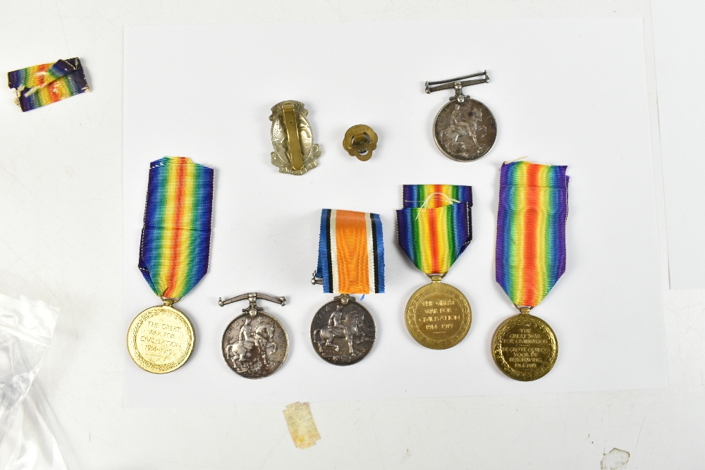 Six World War I Medals comprising a War and Victory duo awarded to 487505 Pte. W. Evans C.A.M.C., - Image 2 of 8