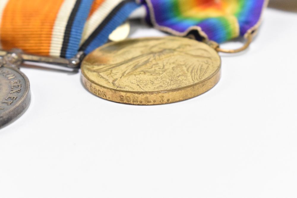 A WWI trio comprising War, Defence and Territorial War Voluntary Service Overseas Medals awarded - Image 8 of 10