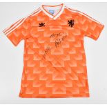 NETHERLANDS LEGENDS; an Adidas retro-style 1998 European Championships shirt, signed to front by