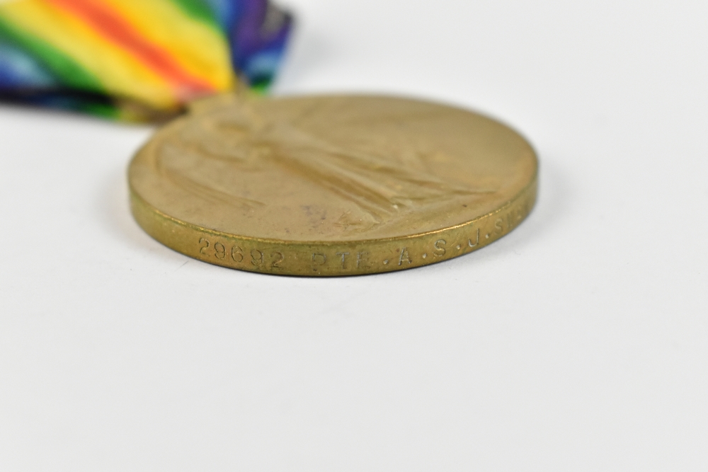 Six World War I Medals comprising a War and Victory duo awarded to 487505 Pte. W. Evans C.A.M.C., - Image 5 of 8