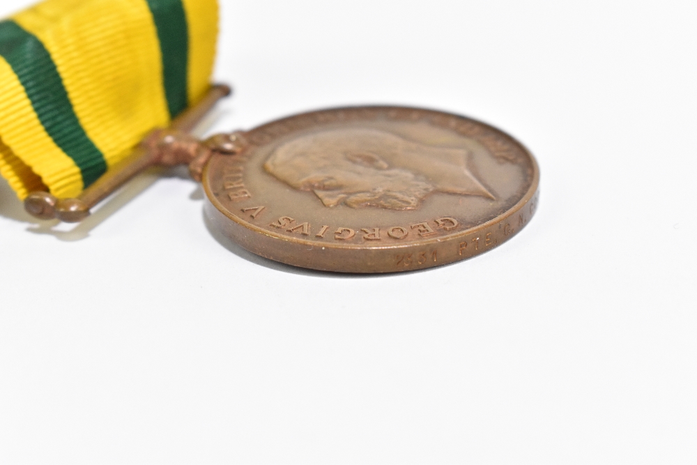 A WWI trio comprising War, Defence and Territorial War Voluntary Service Overseas Medals awarded - Image 9 of 10