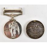A George V India Medal awarded to 1784 Sepoy Khalil Khan 2/129/Baluchis (holed) and a George VI